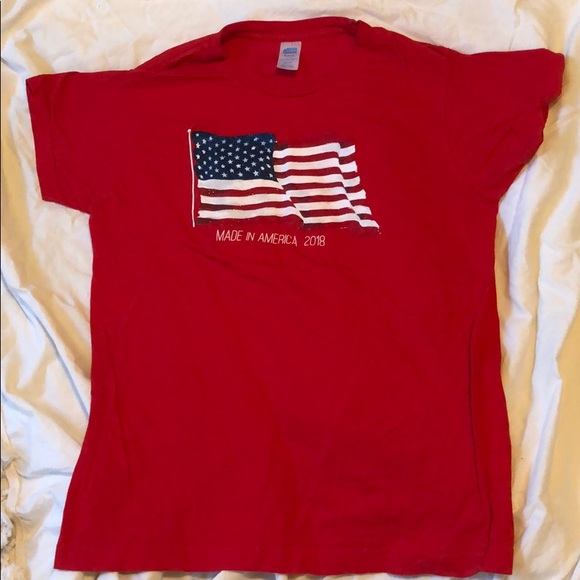 Glitter American T-Shirt “Made in America 2018” - Picture 1 of 3